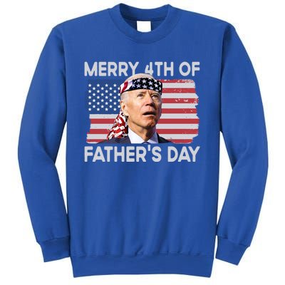 Merry 4th Of FatherS Day Confused Biden 4th Of July Gift Sweatshirt