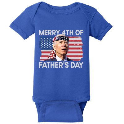Merry 4th Of FatherS Day Confused Biden 4th Of July Gift Baby Bodysuit