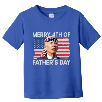 Merry 4th Of FatherS Day Confused Biden 4th Of July Gift Toddler T-Shirt
