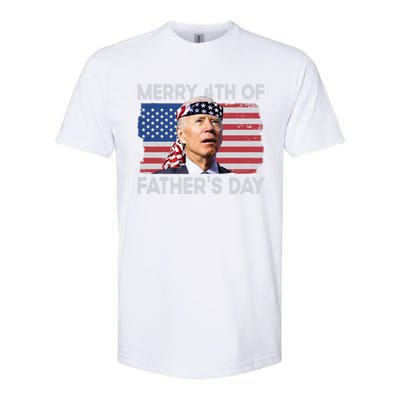 Merry 4th Of FatherS Day Confused Biden 4th Of July Gift Softstyle® CVC T-Shirt