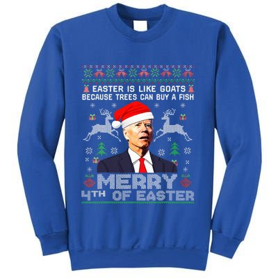 Merry 4th Of Easter Funny Biden Ugly Christmas Sweater   Sweatshirt