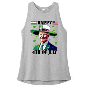 Merry 4th Of Easter Funny Joe Biden St Patricks Day Confused Ladies PosiCharge Tri-Blend Wicking Tank