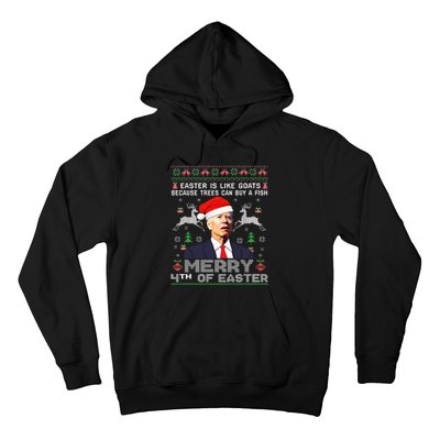 Merry 4th Of Easter Funny Biden Ugly Christmas Sweater Hoodie