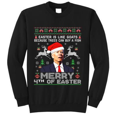 Merry 4th Of Easter Funny Biden Ugly Christmas Sweater Sweatshirt