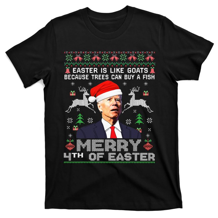 Merry 4th Of Easter Funny Biden Ugly Christmas Sweater T-Shirt