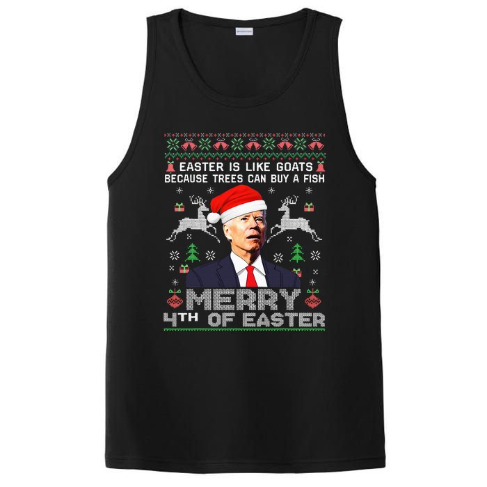 Merry 4th Of Easter Funny Biden Ugly Christmas Sweater PosiCharge Competitor Tank