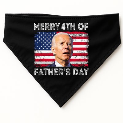 Merry 4th of July Father's Day 4th of July USA-Made Doggie Bandana