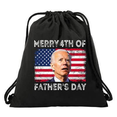 Merry 4th of July Father's Day 4th of July Drawstring Bag