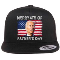 Merry 4th of July Father's Day 4th of July Flat Bill Trucker Hat