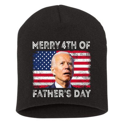 Merry 4th of July Father's Day 4th of July Short Acrylic Beanie