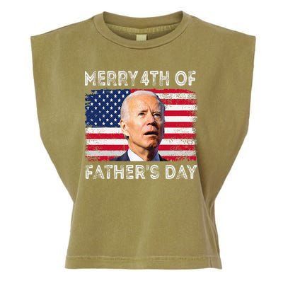 Merry 4th of July Father's Day 4th of July Garment-Dyed Women's Muscle Tee
