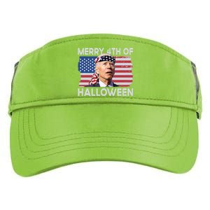 Merry 4th Of Halloween Confused Biden 4th Of July Cool Gift Adult Drive Performance Visor