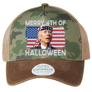 Merry 4th Of Halloween Confused Biden 4th Of July Cool Gift Legacy Tie Dye Trucker Hat