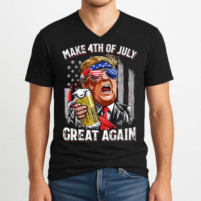 Make 4th Of July Great Again V-Neck T-Shirt