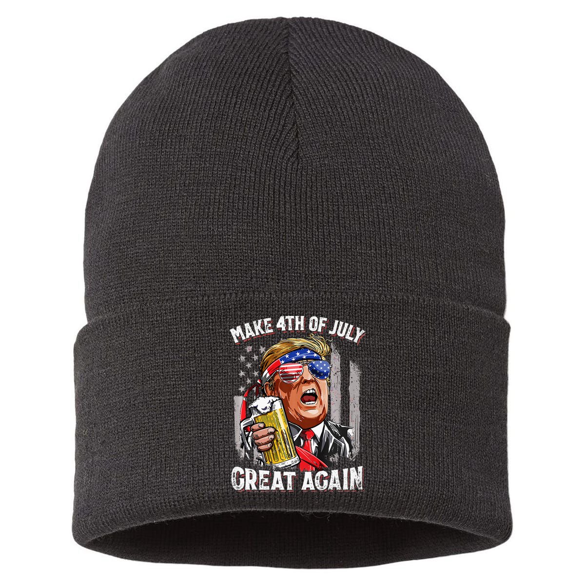 Make 4th Of July Great Again Sustainable Knit Beanie