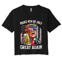 Make 4th Of July Great Again Women's Crop Top Tee