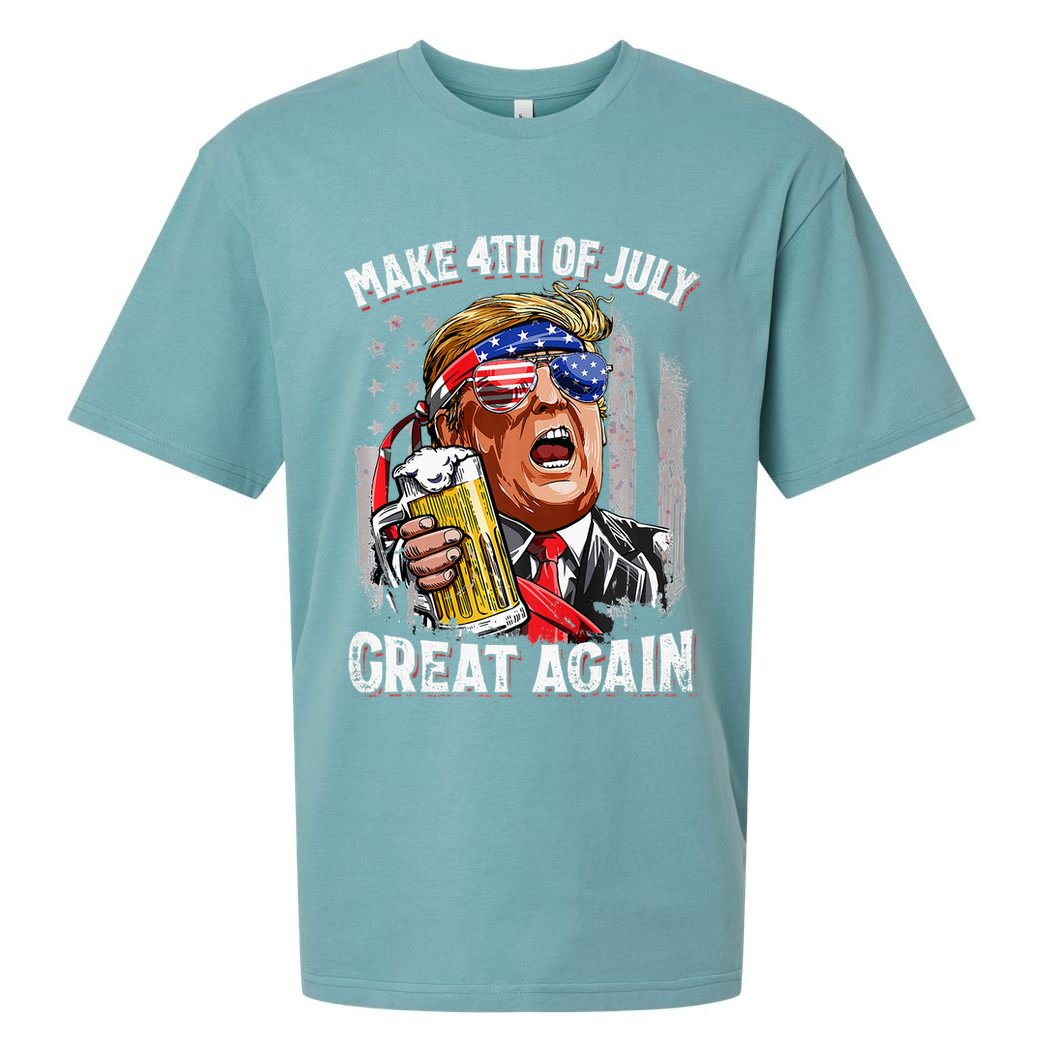 Make 4th Of July Great Again Sueded Cloud Jersey T-Shirt