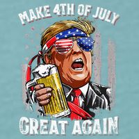Make 4th Of July Great Again Sueded Cloud Jersey T-Shirt