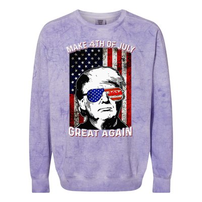 Make 4th Of July Great Again Colorblast Crewneck Sweatshirt