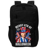 Merry 4th Of Halloween Joe Biden Confused 4th Of July 2024 Gift Impact Tech Backpack