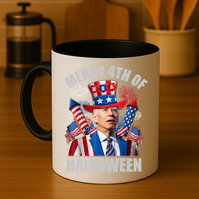 Merry 4th Of Halloween Joe Biden Confused 4th Of July 2024 Gift Mug