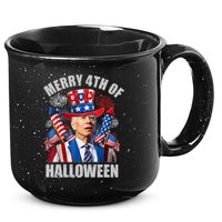 Merry 4th Of Halloween Joe Biden Confused 4th Of July 2024 Gift 15oz Campfire Ceramic Mug