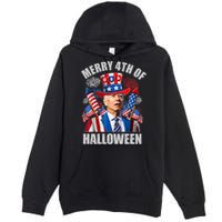 Merry 4th Of Halloween Joe Biden Confused 4th Of July 2024 Gift Premium Pullover Hoodie