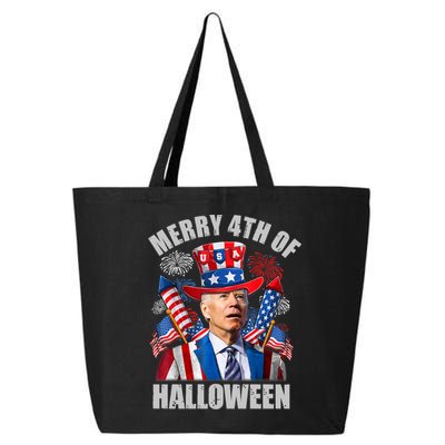 Merry 4th Of Halloween Joe Biden Confused 4th Of July 2024 Gift 25L Jumbo Tote