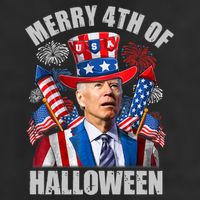 Merry 4th Of Halloween Joe Biden Confused 4th Of July 2024 Gift 25L Jumbo Tote