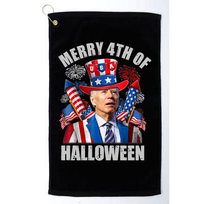 Merry 4th Of Halloween Joe Biden Confused 4th Of July 2024 Gift Golf Towel