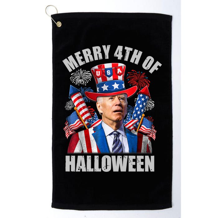Merry 4th Of Halloween Joe Biden Confused 4th Of July 2024 Gift Golf Towel