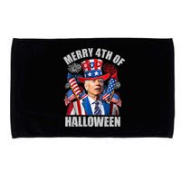 Merry 4th Of Halloween Joe Biden Confused 4th Of July 2024 Gift Microfiber Hand Towel
