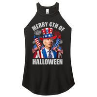Merry 4th Of Halloween Joe Biden Confused 4th Of July 2024 Gift Women's Perfect Tri Rocker Tank