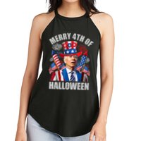 Merry 4th Of Halloween Joe Biden Confused 4th Of July 2024 Gift Women's Perfect Tri Rocker Tank