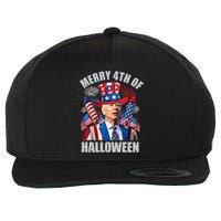 Merry 4th Of Halloween Joe Biden Confused 4th Of July 2024 Gift Wool Snapback Cap