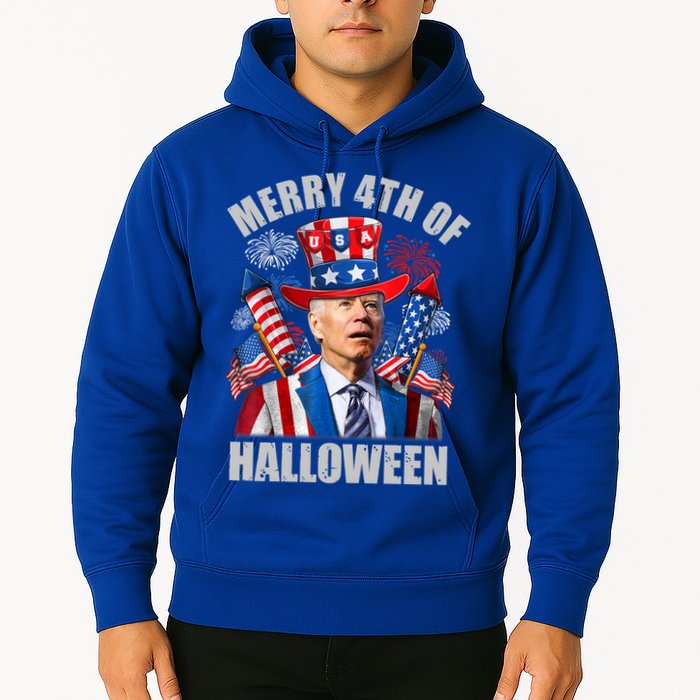 Merry 4th Of Halloween Joe Biden Confused 4th Of July 2024 Gift Hoodie
