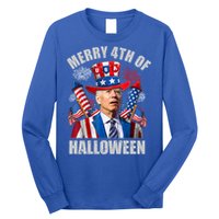 Merry 4th Of Halloween Joe Biden Confused 4th Of July 2024 Gift Long Sleeve Shirt