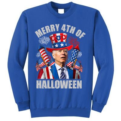Merry 4th Of Halloween Joe Biden Confused 4th Of July 2024 Gift Sweatshirt