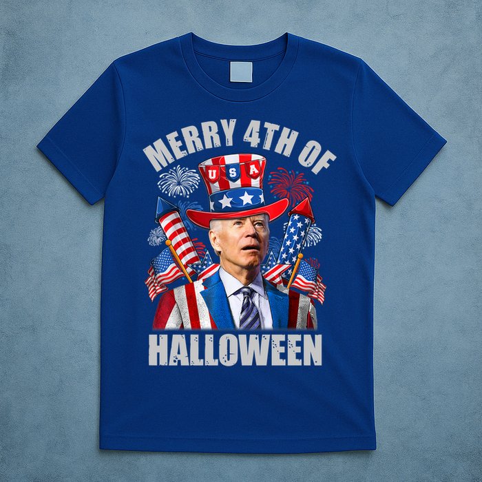 Merry 4th Of Halloween Joe Biden Confused 4th Of July 2024 Gift T-Shirt