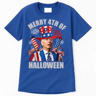 Merry 4th Of Halloween Joe Biden Confused 4th Of July 2024 Gift Tall T-Shirt