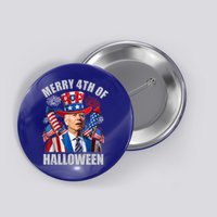 Merry 4th Of Halloween Joe Biden Confused 4th Of July 2024 Gift Button