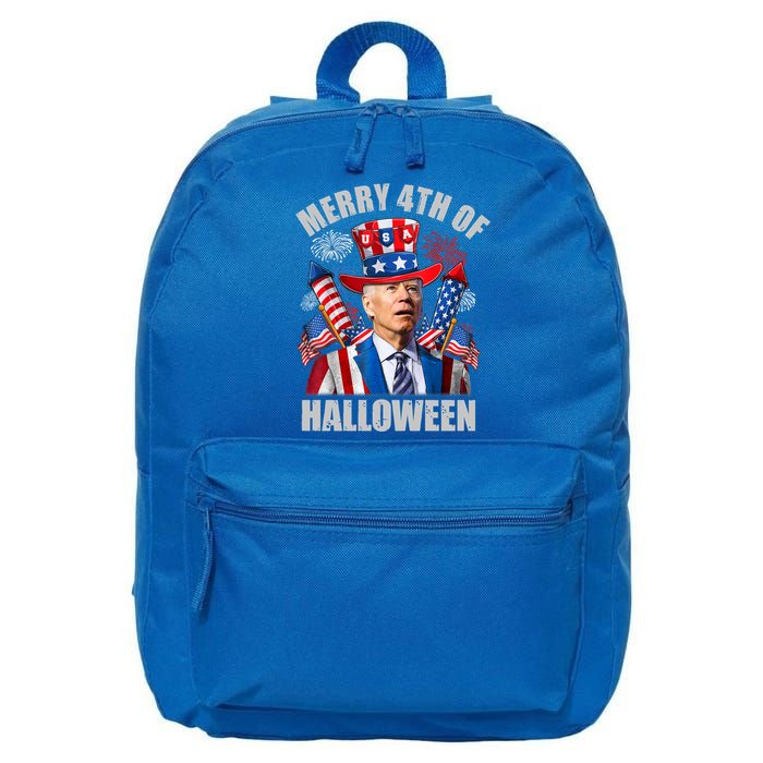 Merry 4th Of Halloween Joe Biden Confused 4th Of July 2024 Gift 16 in Basic Backpack