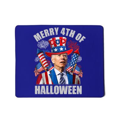 Merry 4th Of Halloween Joe Biden Confused 4th Of July 2024 Gift Mousepad