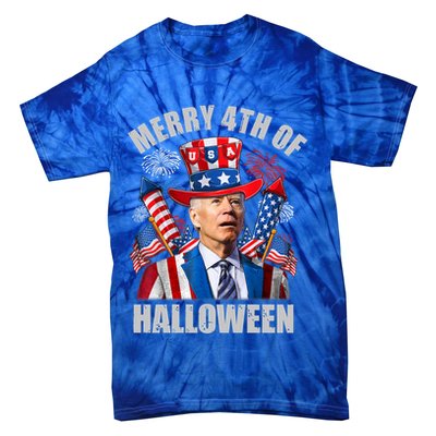 Merry 4th Of Halloween Joe Biden Confused 4th Of July 2024 Gift Tie-Dye T-Shirt