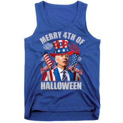 Merry 4th Of Halloween Joe Biden Confused 4th Of July 2024 Gift Tank Top