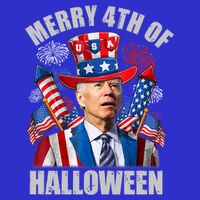 Merry 4th Of Halloween Joe Biden Confused 4th Of July 2024 Gift Zip Tote Bag