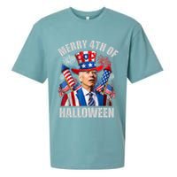 Merry 4th Of Halloween Joe Biden Confused 4th Of July 2024 Gift Sueded Cloud Jersey T-Shirt