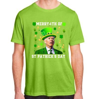 Merry 4th Of St Patricks Day Confused Funny Joe Biden Gift Adult ChromaSoft Performance T-Shirt