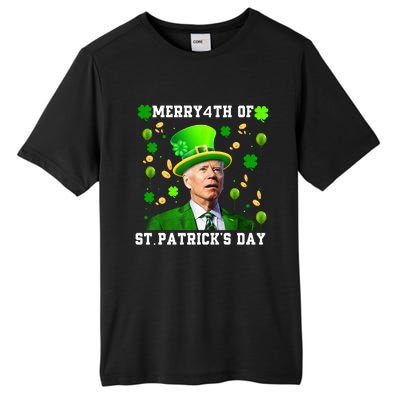 Merry 4th Of St Patricks Day Confused Funny Joe Biden Gift Tall Fusion ChromaSoft Performance T-Shirt