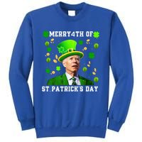 Merry 4th Of St Patricks Day Confused Funny Joe Biden Gift Sweatshirt